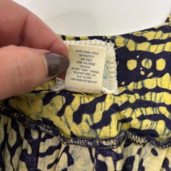 Anthropologie C. Keer Yellow and Navy Sleeveless Dress Size Small SS0865 - Picture 7 of 7